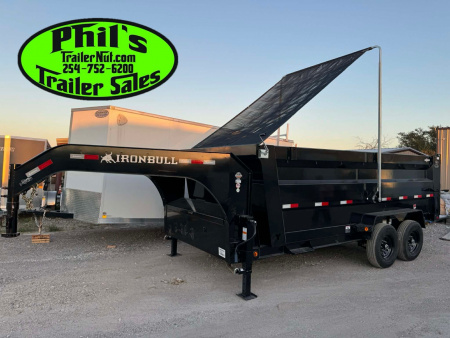 New 2026 Iron Bull 83X16 Dump Trailer 36'' SIDES & PRO RETRACTABLE TARP UPGRADE & ALUMINUM RAMPS!