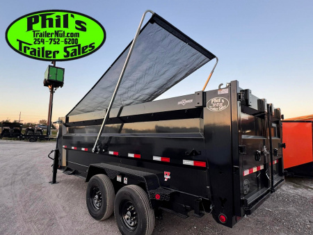 New 2026 Iron Bull 83X16 Dump Trailer 36'' SIDES & PRO RETRACTABLE TARP UPGRADE & ALUMINUM RAMPS!