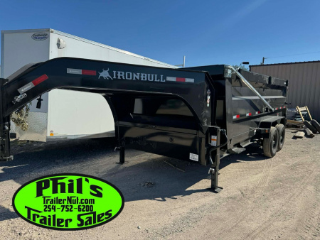 New 2026 Iron Bull 83X16 Dump Trailer 36'' SIDES & PRO RETRACTABLE TARP UPGRADE & ALUMINUM RAMPS!