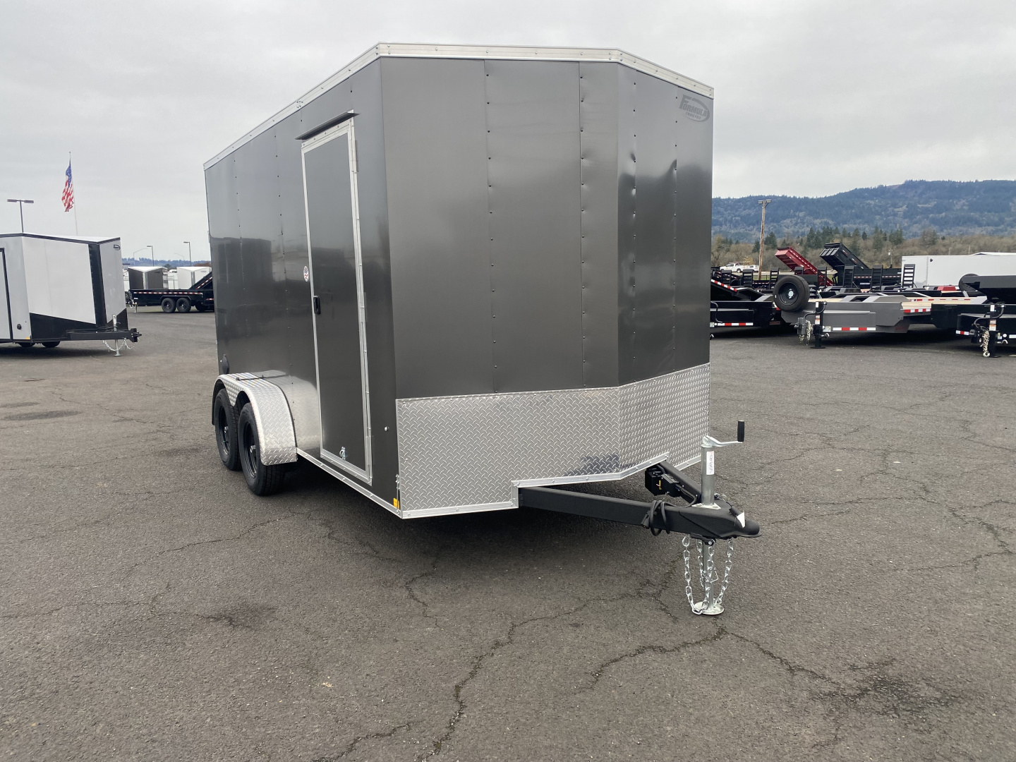 New 2026 Formula Traverse 7x14 Enclosed Trailer w/ Rear Ramp Door 7K GVWR