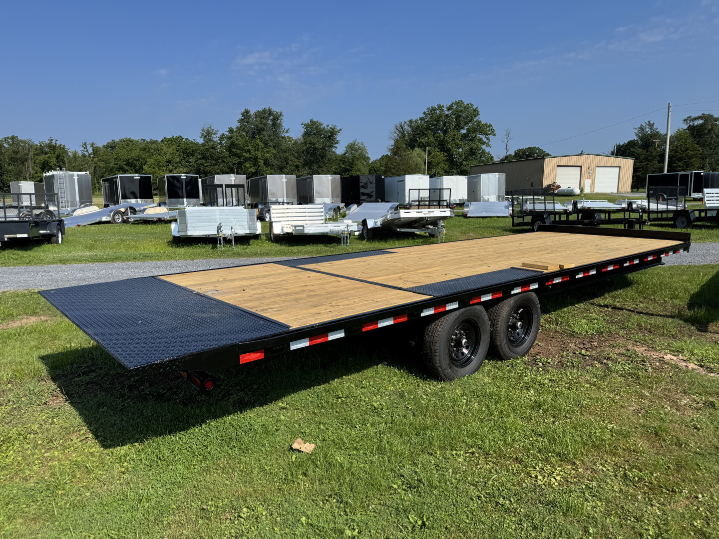 New 2026 Down 2 Earth Trailers DTE826DOT7B Deck Over Power Tilt Equipment Trailer