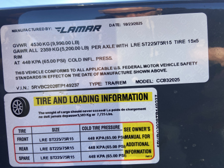 New 2026 Lamar Equipment Trailer 20'