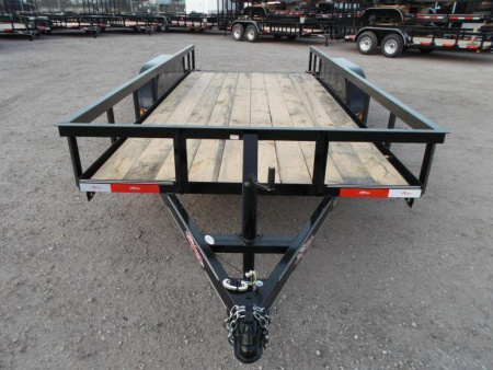 New 2026 Longhorn Trailers 83x16 Tandem Axle Utility Trailer / ATV Trailer / Side by Side Trailer / 2ft Dovetail / 2ft Ramp Gate / Electric Brakes