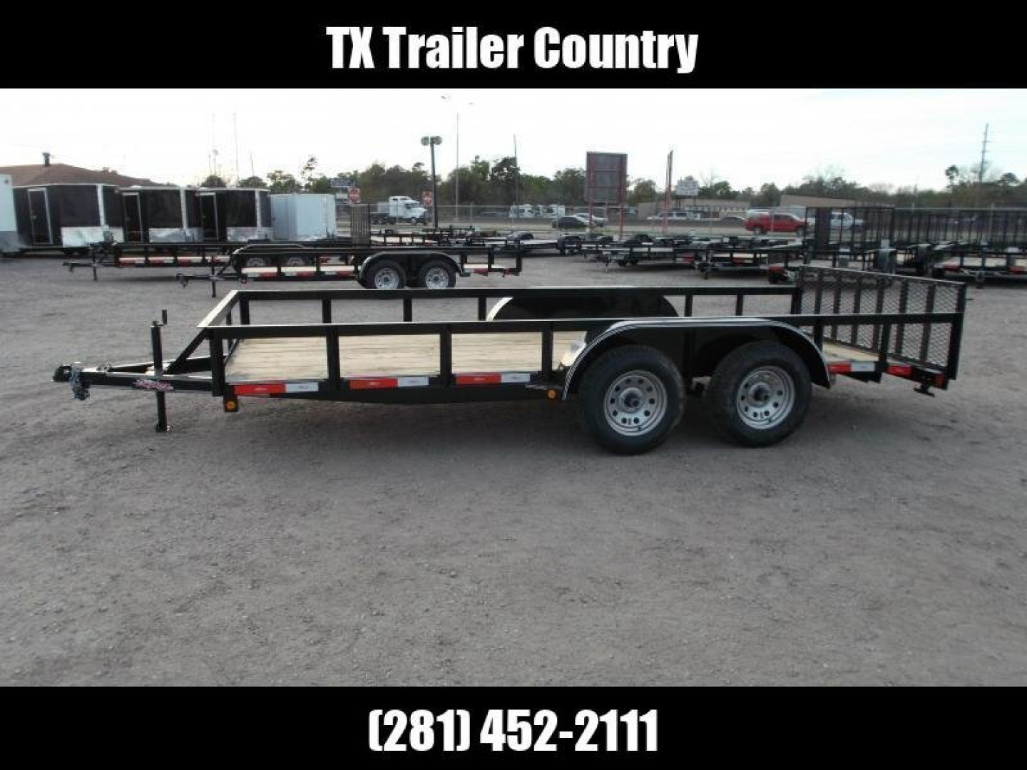 New 2026 Longhorn Trailers 77x16 Utility Trailer / ATV Trailer / 2ft Dovetail / 2ft Ramp Gate / LED Lights