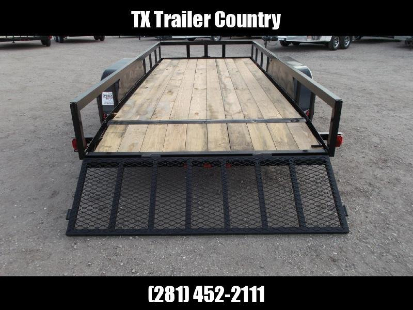 New 2026 Longhorn Trailers 77x16 Utility Trailer / ATV Trailer / 2ft Dovetail / 2ft Ramp Gate / LED Lights
