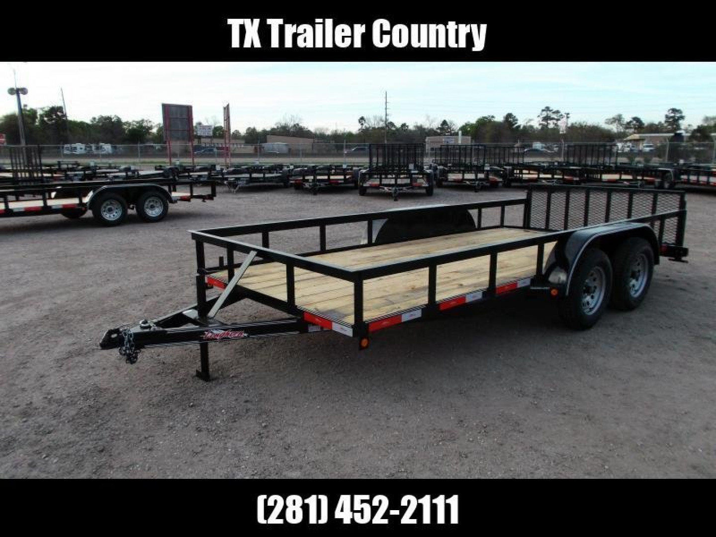 New 2026 Longhorn Trailers 77x16 Utility Trailer / ATV Trailer / 2ft Dovetail / 2ft Ramp Gate / LED Lights