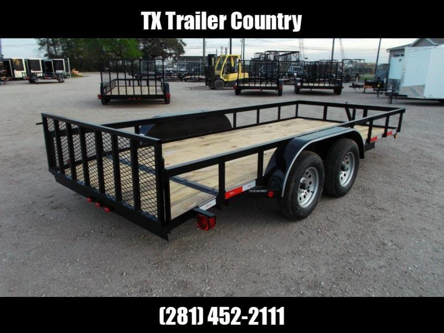 New 2026 Longhorn Trailers 77x16 Utility Trailer / ATV Trailer / 2ft Dovetail / 2ft Ramp Gate / LED Lights