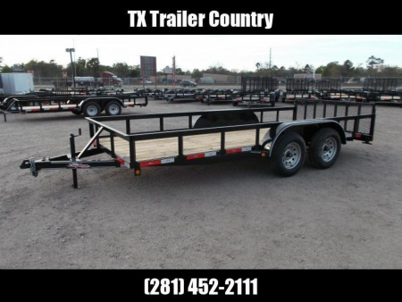 New 2026 Longhorn Trailers 77x16 Utility Trailer / ATV Trailer / 2ft Dovetail / 2ft Ramp Gate / LED Lights