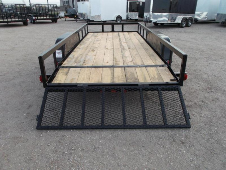 New 2026 Longhorn Trailers 77x14 Tandem Axle Utility Trailer / ATV Trailer / Side by Side Trailer / 2ft Dovetail / 2ft Ramp Gate / LED Lights