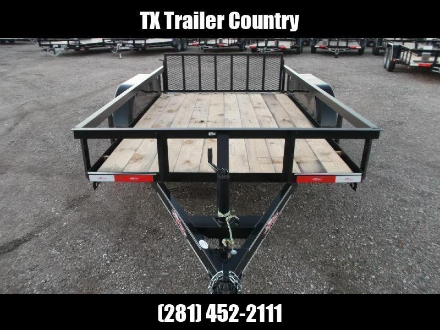 New 2026 Longhorn Trailers 77x12 Tandem Axle Utility Trailer / UTV Trailer / 2ft Dovetail / 2ft Ramp Gate / LED Lights