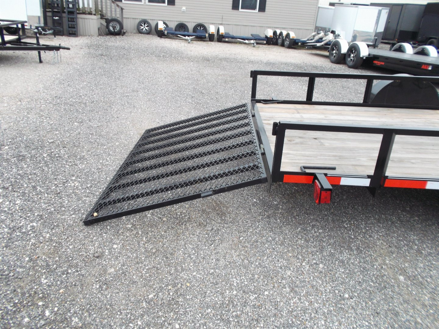 New 2026 Longhorn Trailers 77x12 Single Axle Utility Trailer w/ 4ft Heavy Duty Ramp Gate / LED Lights