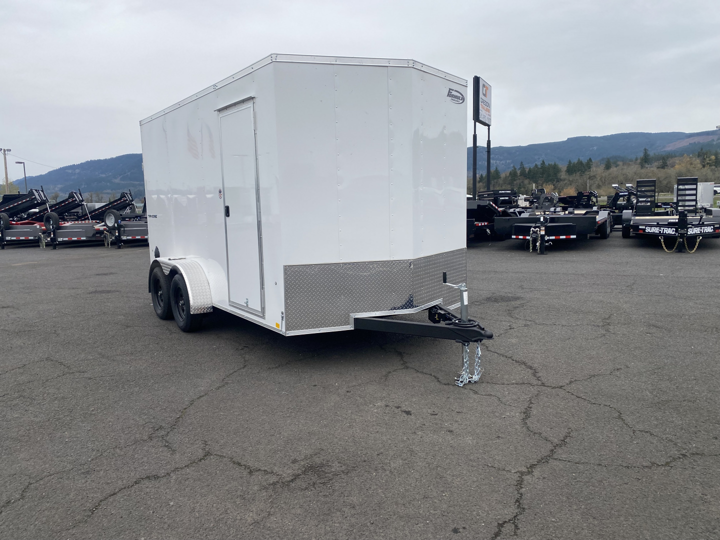 New 2026 Formula Traverse 7x14 Enclosed Trailer w/ Rear Ramp +6" Height 7k GVWR