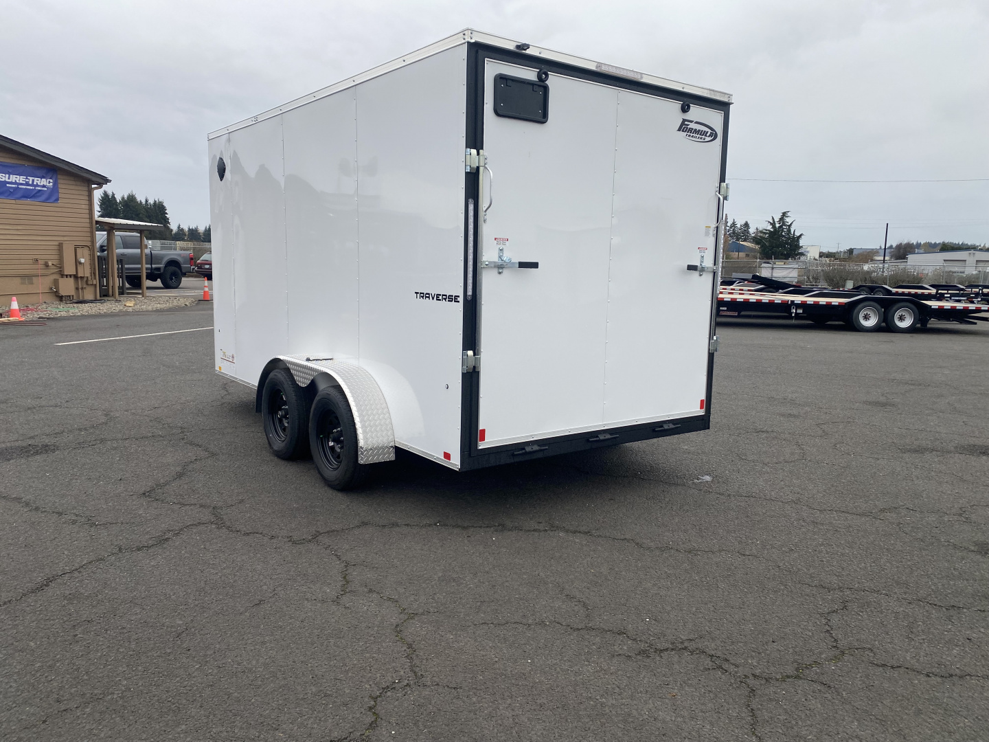 New 2026 Formula Traverse 7x14 Enclosed Trailer w/ Rear Ramp +6" Height 7k GVWR