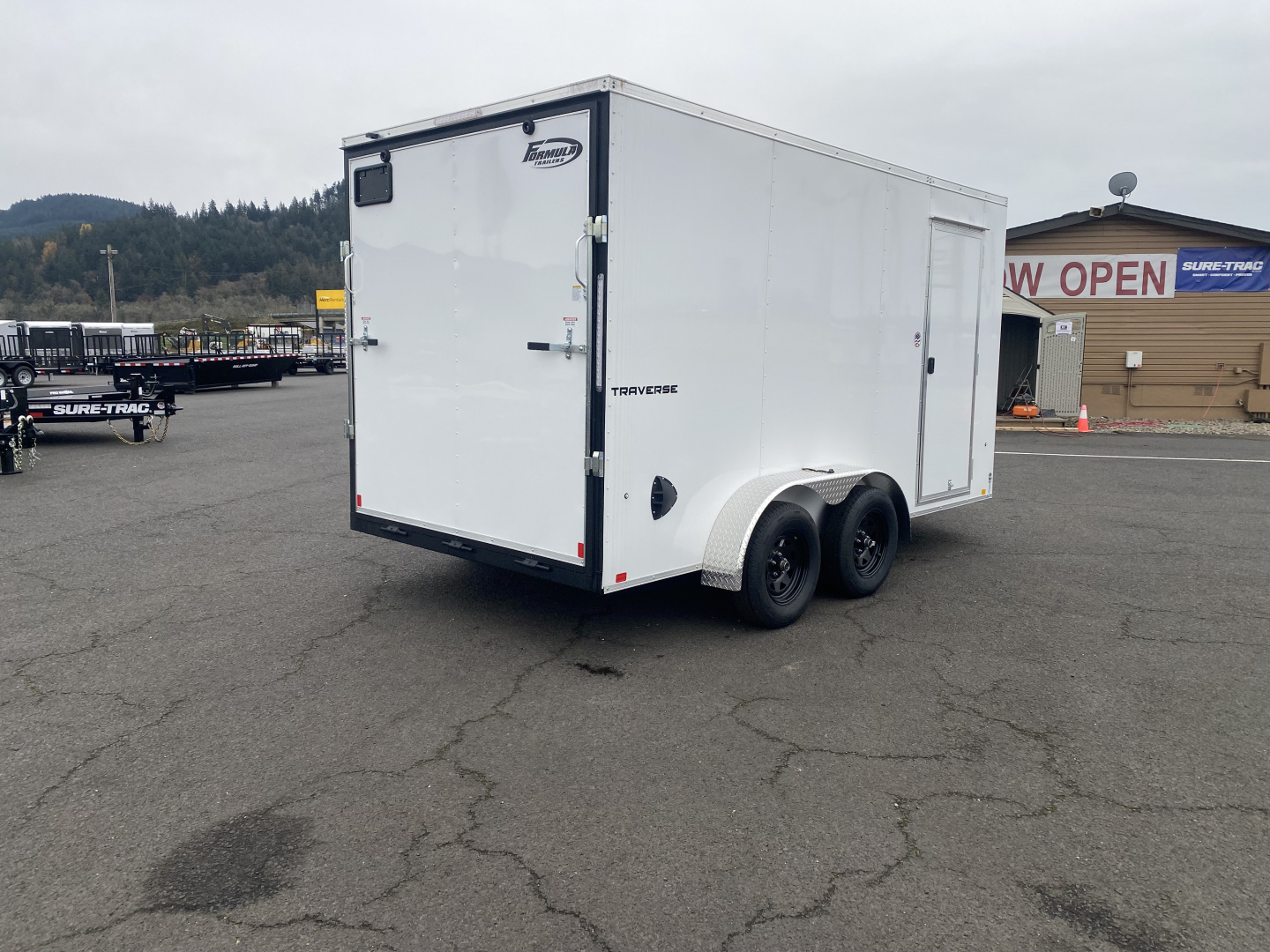 New 2026 Formula Traverse 7x14 Enclosed Trailer w/ Rear Ramp +6" Height 7k GVWR