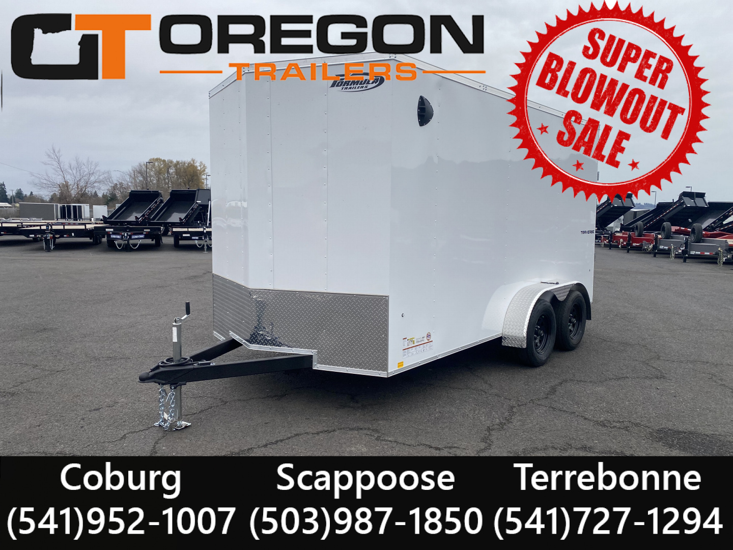 New 2026 Formula Traverse 7x14 Enclosed Trailer w/ Rear Ramp +6  Height 7k GVWR