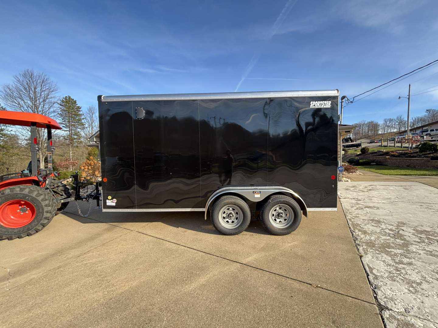 New 2026 Car Mate Trailers 7x14 V-Sport HD Enclosed Trailer - Black - w/ Ramp - 7000# GVWR