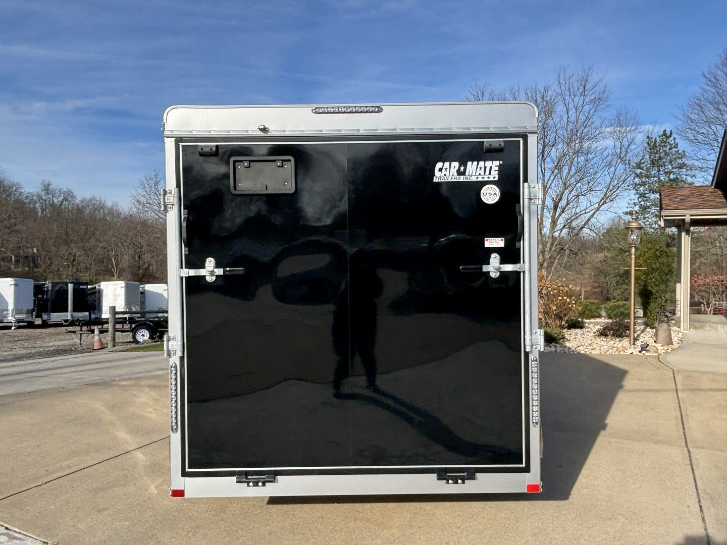 New 2026 Car Mate Trailers 7x14 V-Sport HD Enclosed Trailer - Black - w/ Ramp - 7000# GVWR