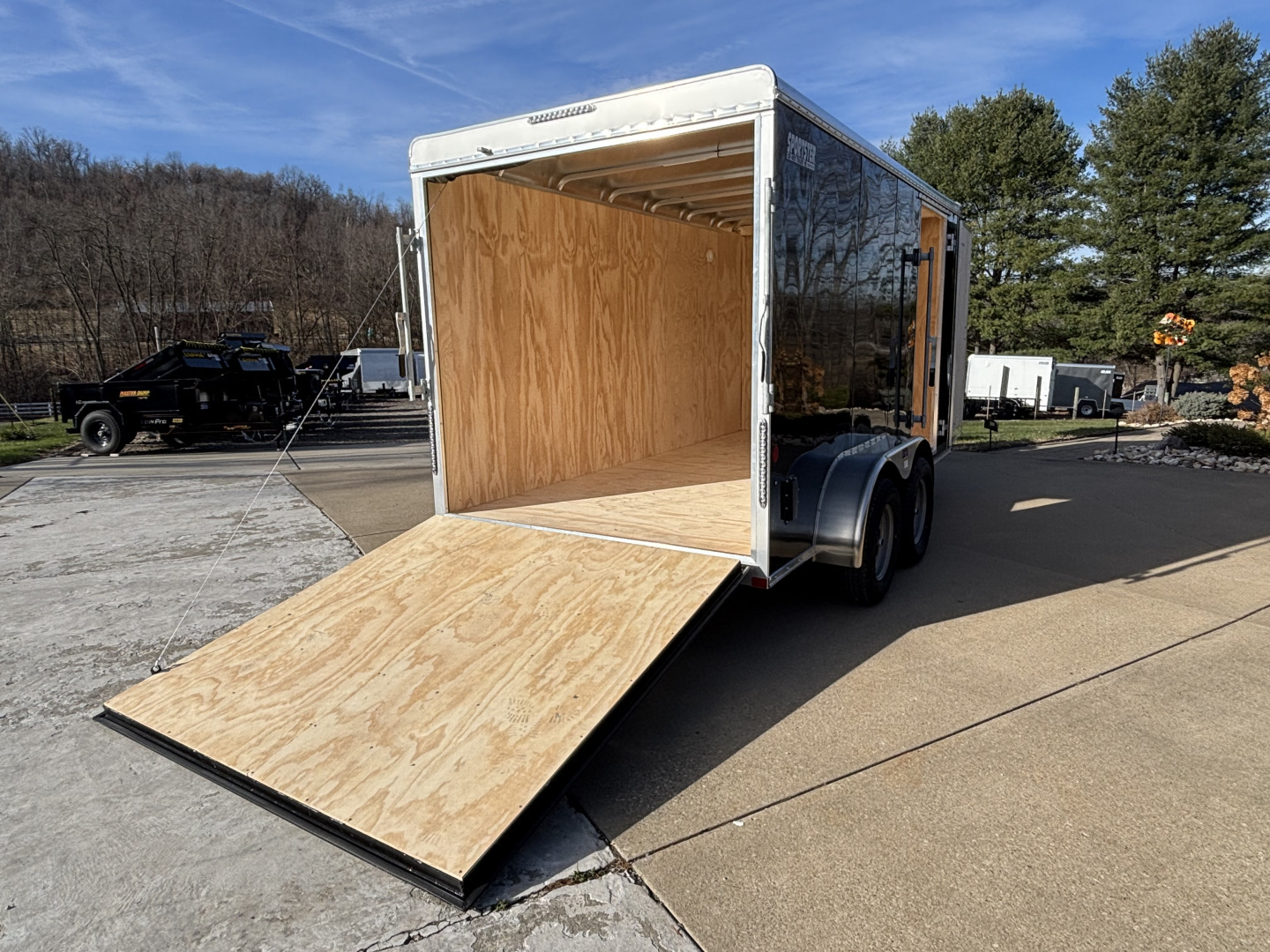 New 2026 Car Mate Trailers 7x14 V-Sport HD Enclosed Trailer - Black - w/ Ramp - 7000# GVWR