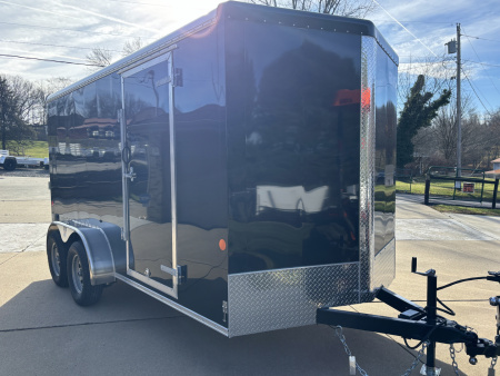 New 2026 Car Mate Trailers 7x14 V-Sport HD Enclosed Trailer - Black - w/ Ramp - 7000# GVWR