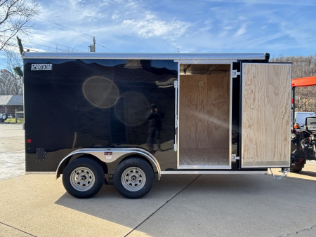 New 2026 Car Mate Trailers 7x14 V-Sport HD Enclosed Trailer - Black - w/ Ramp - 7000# GVWR