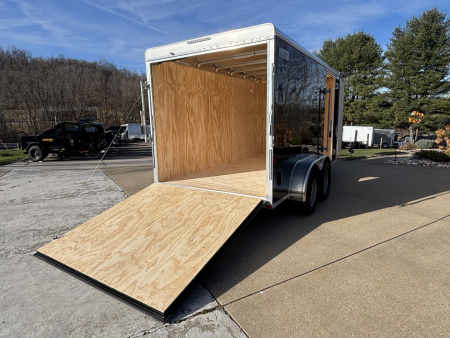 New 2026 Car Mate Trailers 7x14 V-Sport HD Enclosed Trailer - Black - w/ Ramp - 7000# GVWR