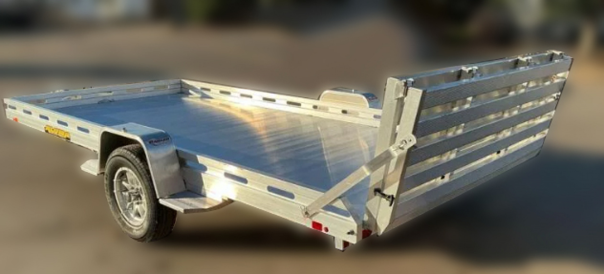 New 2026 Aluma 6'9" x 14' HD Utility Trailer w/ Bi-Fold Gate (BRAKES!!!)