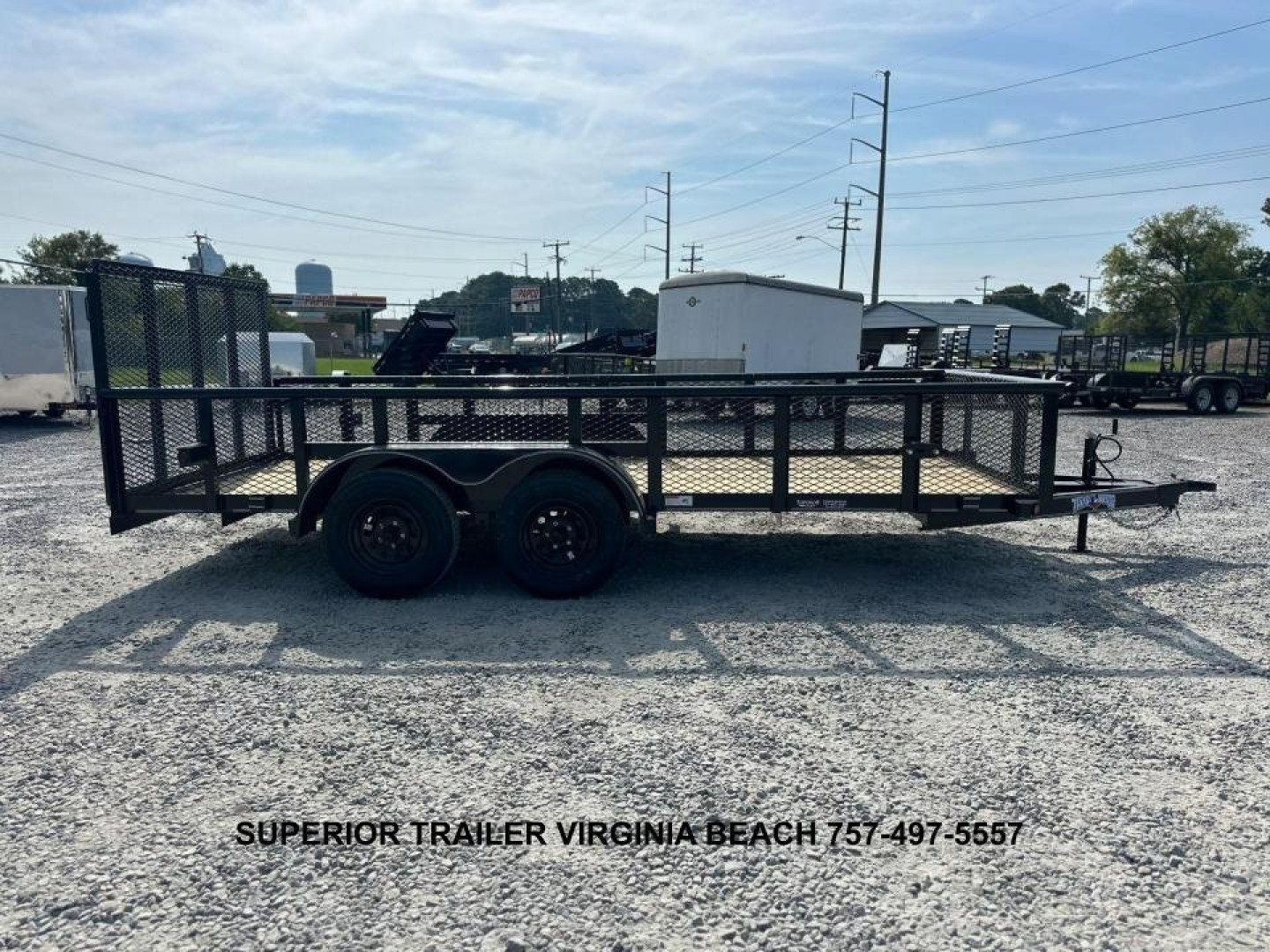 New 2025 Texas Bragg Trailers 16P W/ 2ft Expanded Metal Sides, Overwide Deck & Gate Utility Trailer