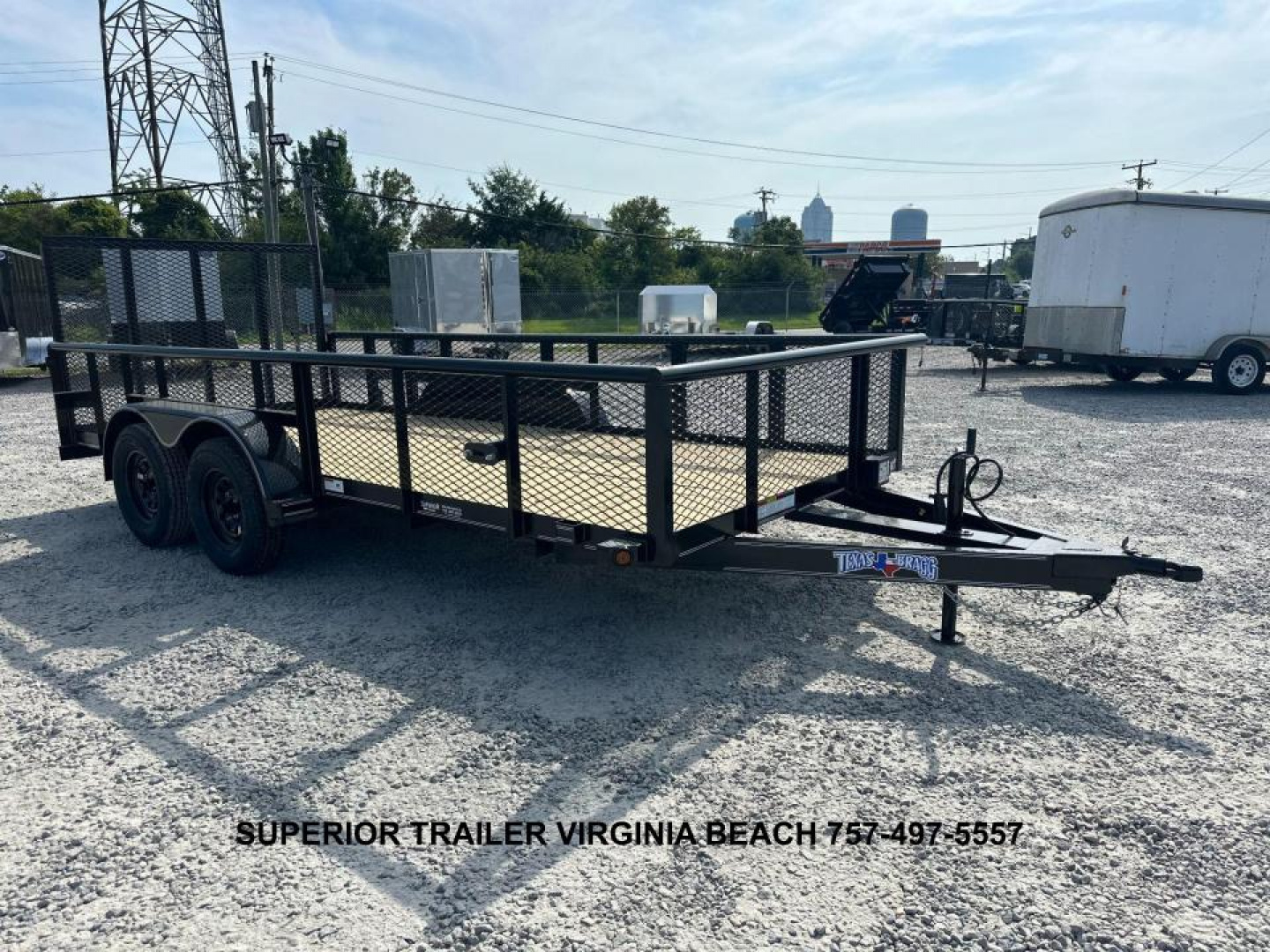 New 2025 Texas Bragg Trailers 16P W/ 2ft Expanded Metal Sides, Overwide Deck, & Gate Utility Trailer