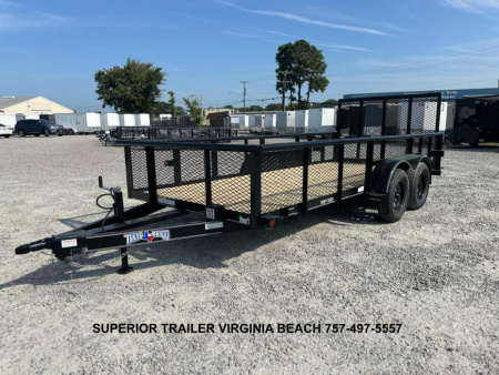 New 2025 TEXAS BRAGG TRAILERS 16P W/ 2ft Expanded Metal Sides & Gate Utility Trailer