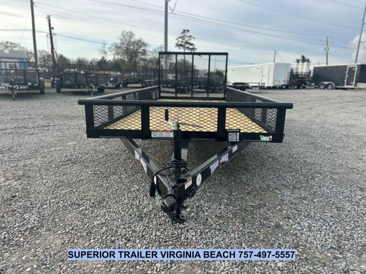 New 2025 Texas Bragg Trailers 16P W/ Expanded Metal Sides & Gate Utility Trailer