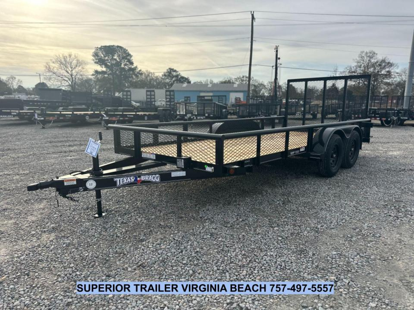 New 2025 Texas Bragg Trailers 16P W/ Expanded Metal Sides & Gate Utility Trailer