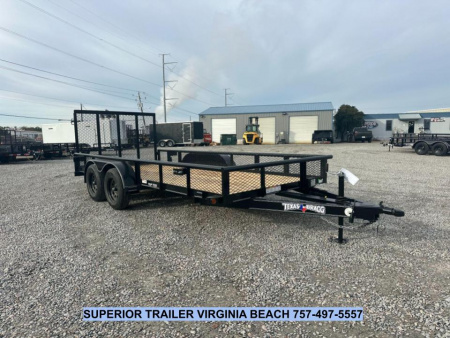 New 2025 Texas Bragg Trailers 16P W/ Expanded Metal Sides & Gate Utility Trailer