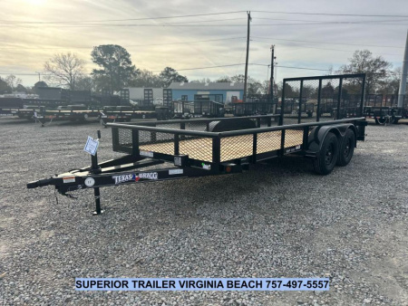New 2025 Texas Bragg Trailers 16P W/ Expanded Metal Sides & Gate Utility Trailer