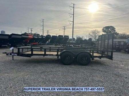 New 2025 Texas Bragg Trailers 16P W/ Expanded Metal Sides & Gate Utility Trailer