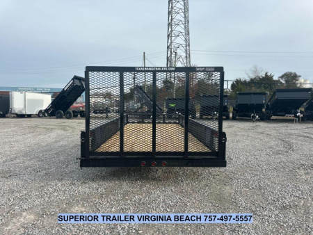 New 2025 Texas Bragg Trailers 16P W/ Expanded Metal Sides & Gate Utility Trailer