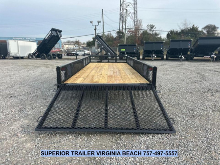 New 2025 Texas Bragg Trailers 16P W/ Expanded Metal Sides & Gate Utility Trailer