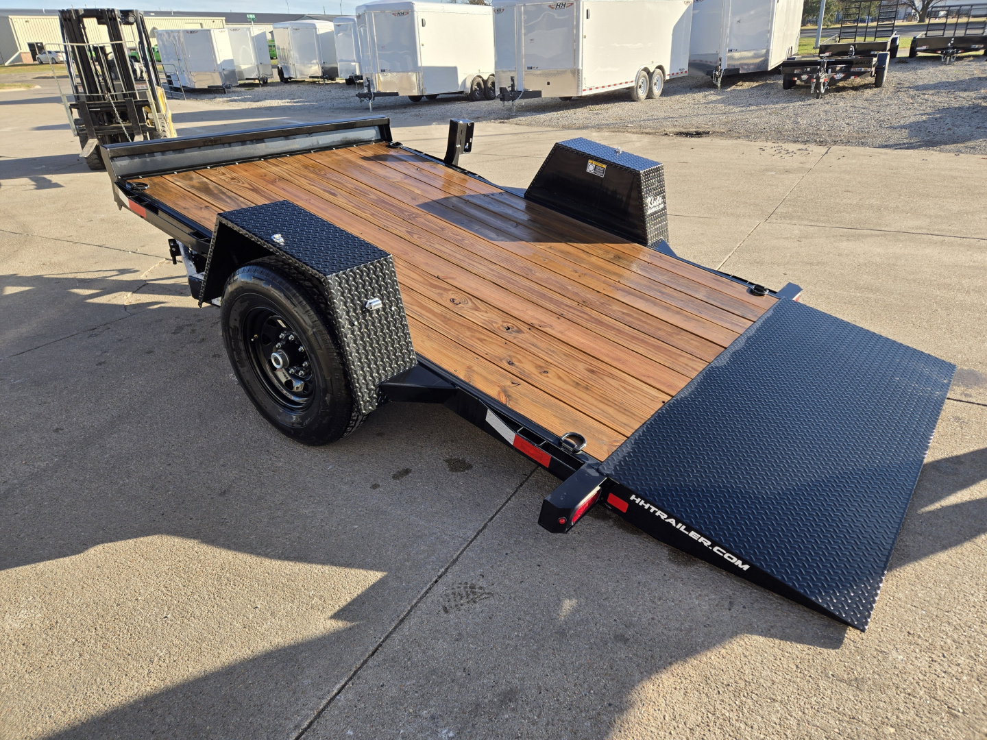 New 2025 H&H Trailers 78x12 Single Axle Gravity Tilt Equipment Trailer 7.8K Equipment Trailer