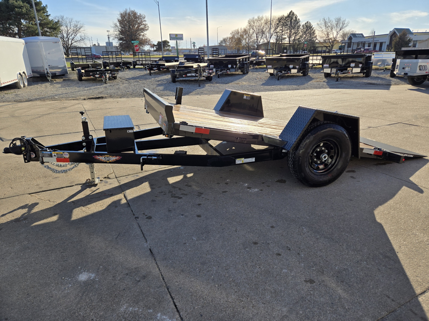 New 2025 H&H Trailers 78x12 Single Axle Gravity Tilt Equipment Trailer 7.8K Equipment Trailer