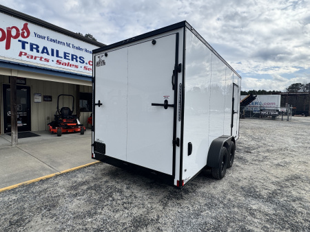 New 2026 Anvil AT7X16TA2WBO+9 WHITE W/BLACKOUT PKG Cargo / Enclosed Trailer