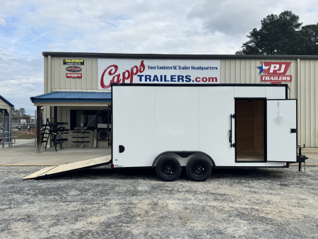 New 2026 Anvil AT7X16TA2WBO+9 WHITE W/BLACKOUT PKG Cargo / Enclosed Trailer