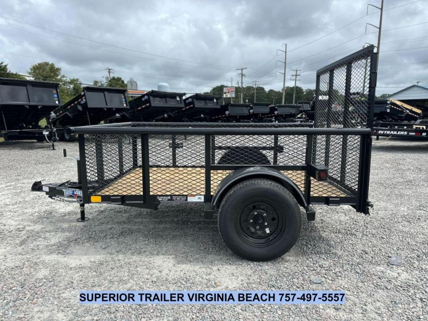 New 2025 Texas Bragg Trailers 5X8P w/2ft Expanded Sides & Tailgate Utility Trailer