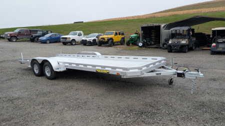 New 2026 Aluma 6'6" x 22' Tandem Utility Trailer w/ Pull Out Ramps