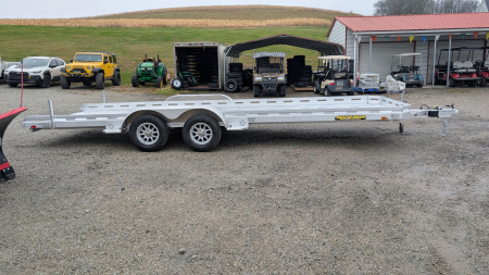 New 2026 Aluma 6'6" x 22' Tandem Utility Trailer w/ Pull Out Ramps