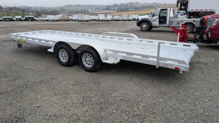 New 2026 Aluma 6'6" x 22' Tandem Utility Trailer w/ Pull Out Ramps