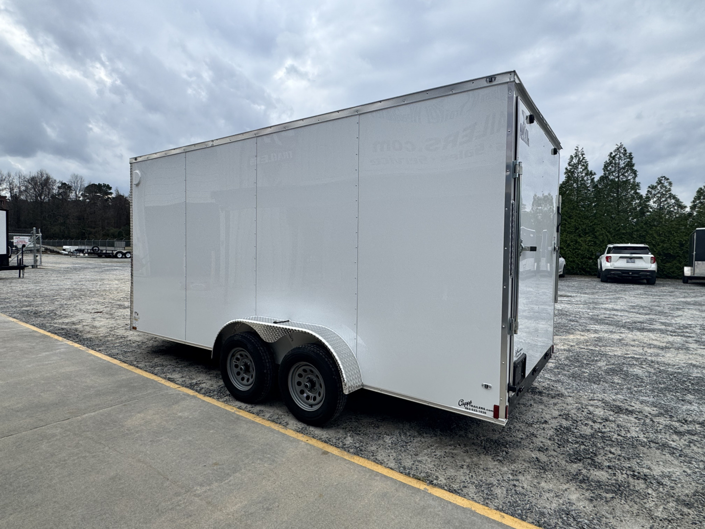New 2026 Anvil AT7X16TA2W+9 WHITE Cargo / Enclosed Trailer