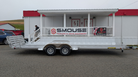 New 2026 Aluma 6'6" x 24' Tandem Utility Trailer w/ Bi-Fold Gate