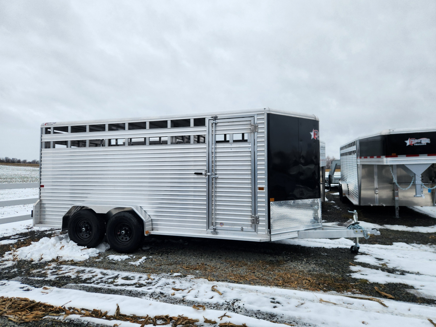 New 2026 Frontier Trailers LIVESTOCK 18-7 Stock / Stock Combo Trailer