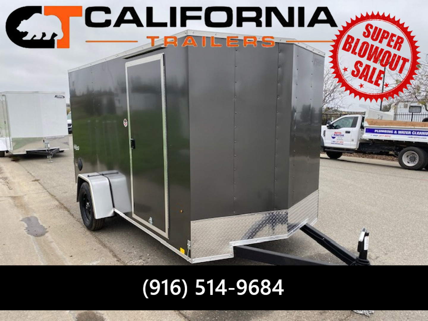 New 6x12 Single Axle 3K Enclosed Cargo Trailer