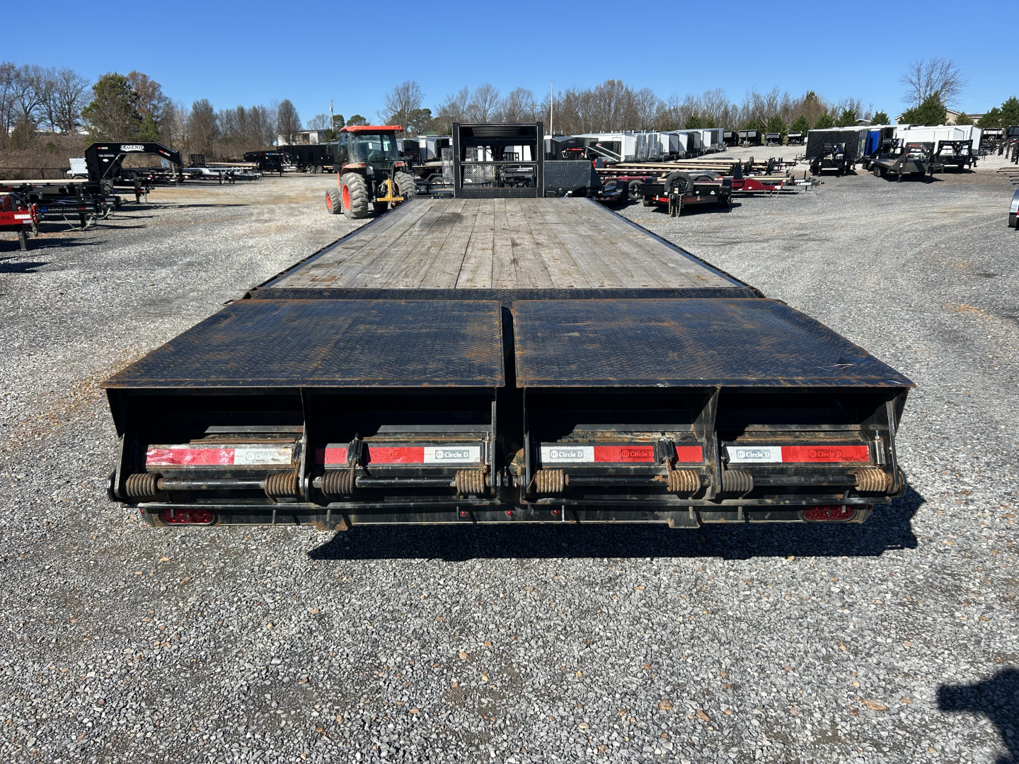 Used 2021 Circle D 102"X29' 22K Gooseneck Flatbed Trailer