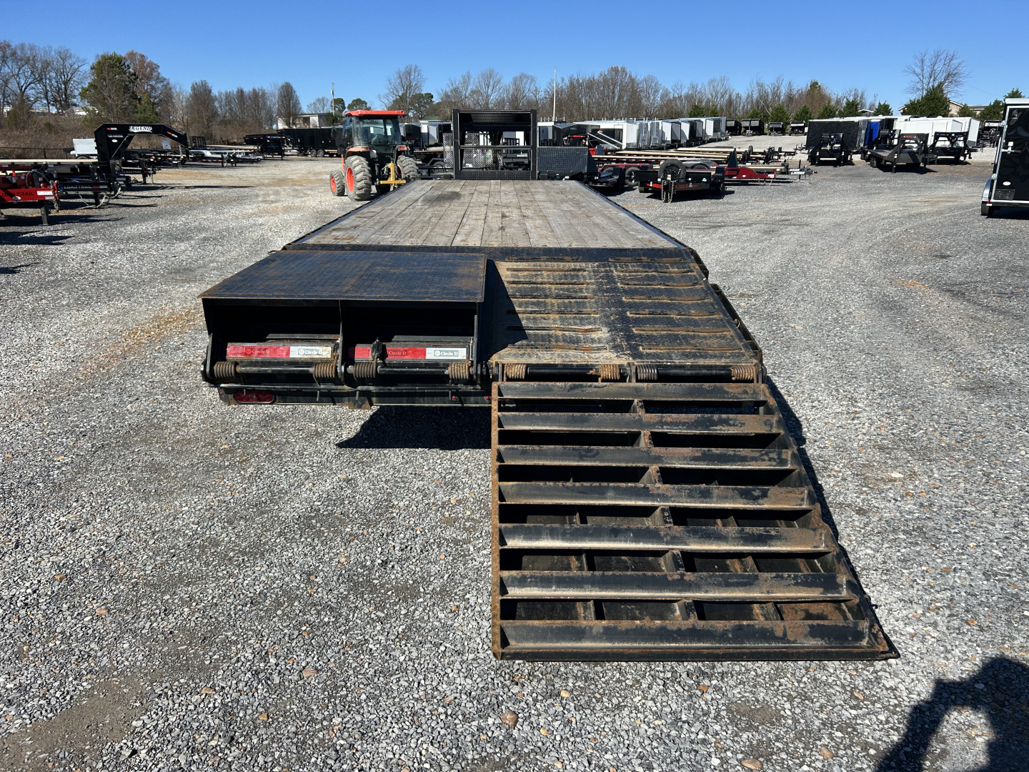 Used 2021 Circle D 102"X29' 22K Gooseneck Flatbed Trailer